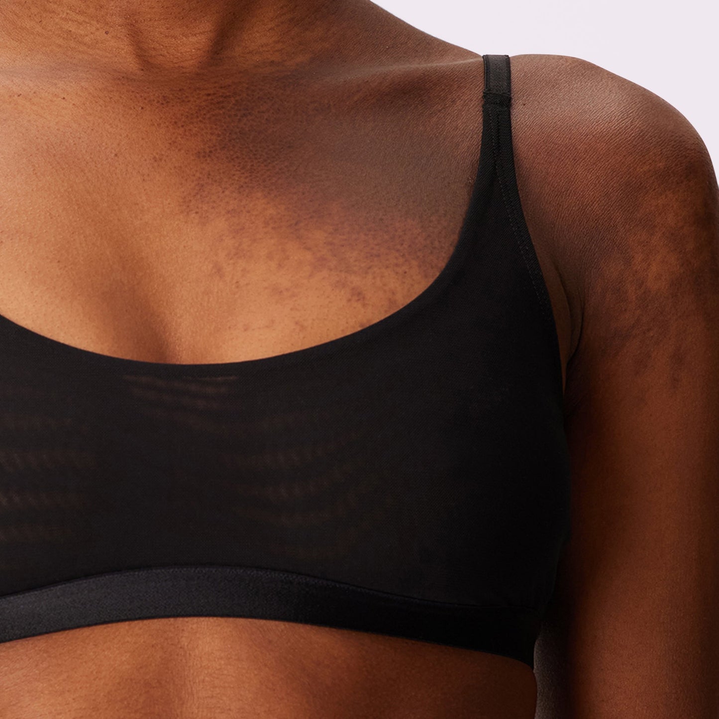 Luxe Mesh Scoop Bralette | Silky Mesh (Eightball)