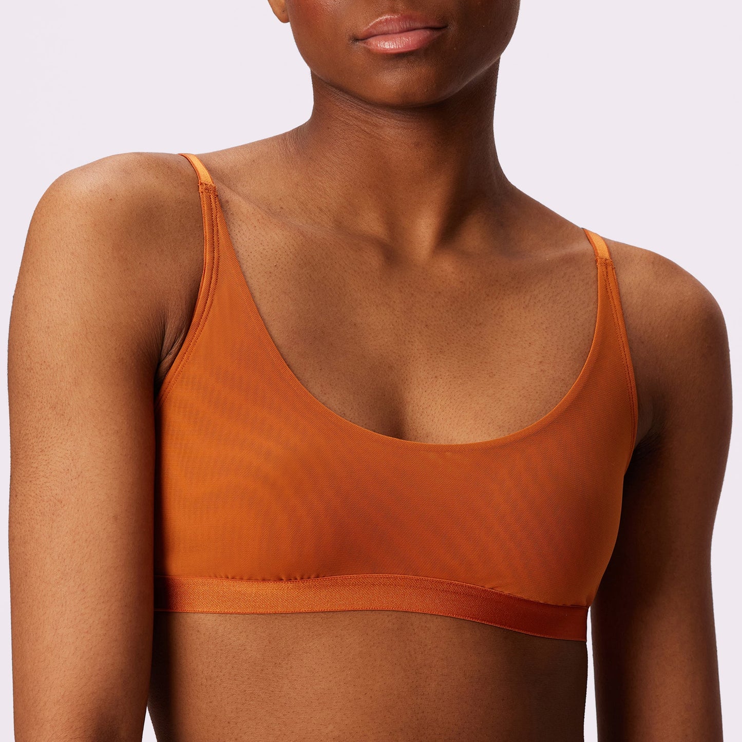 Luxe Mesh Scoop Bralette | Silky Mesh (Eightball)
