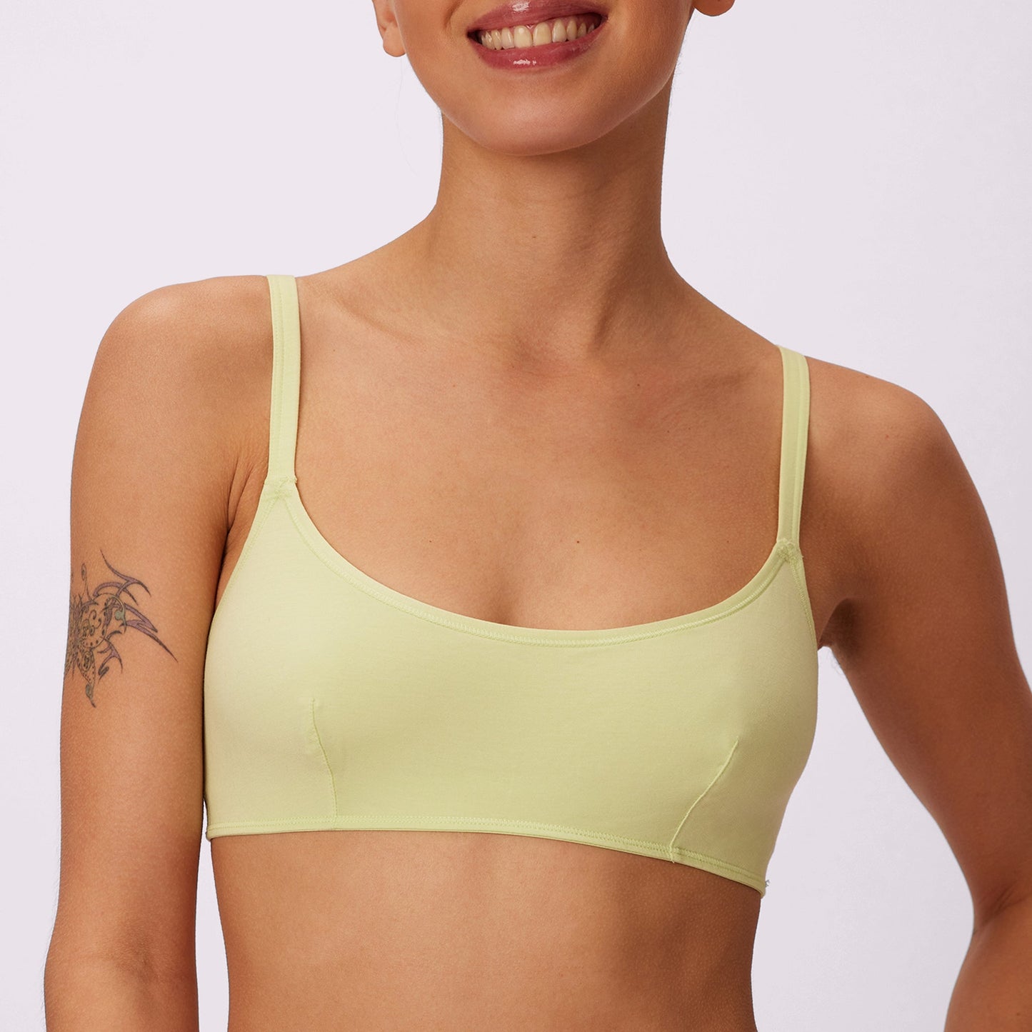Vintage Soft Scoop Bralette | New:Cotton | Archive (Lime Fizz)