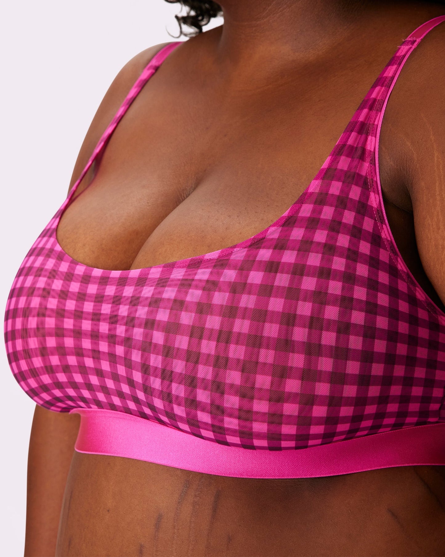 Luxe Mesh Scoop Bralette | Silky Mesh (Eightball)