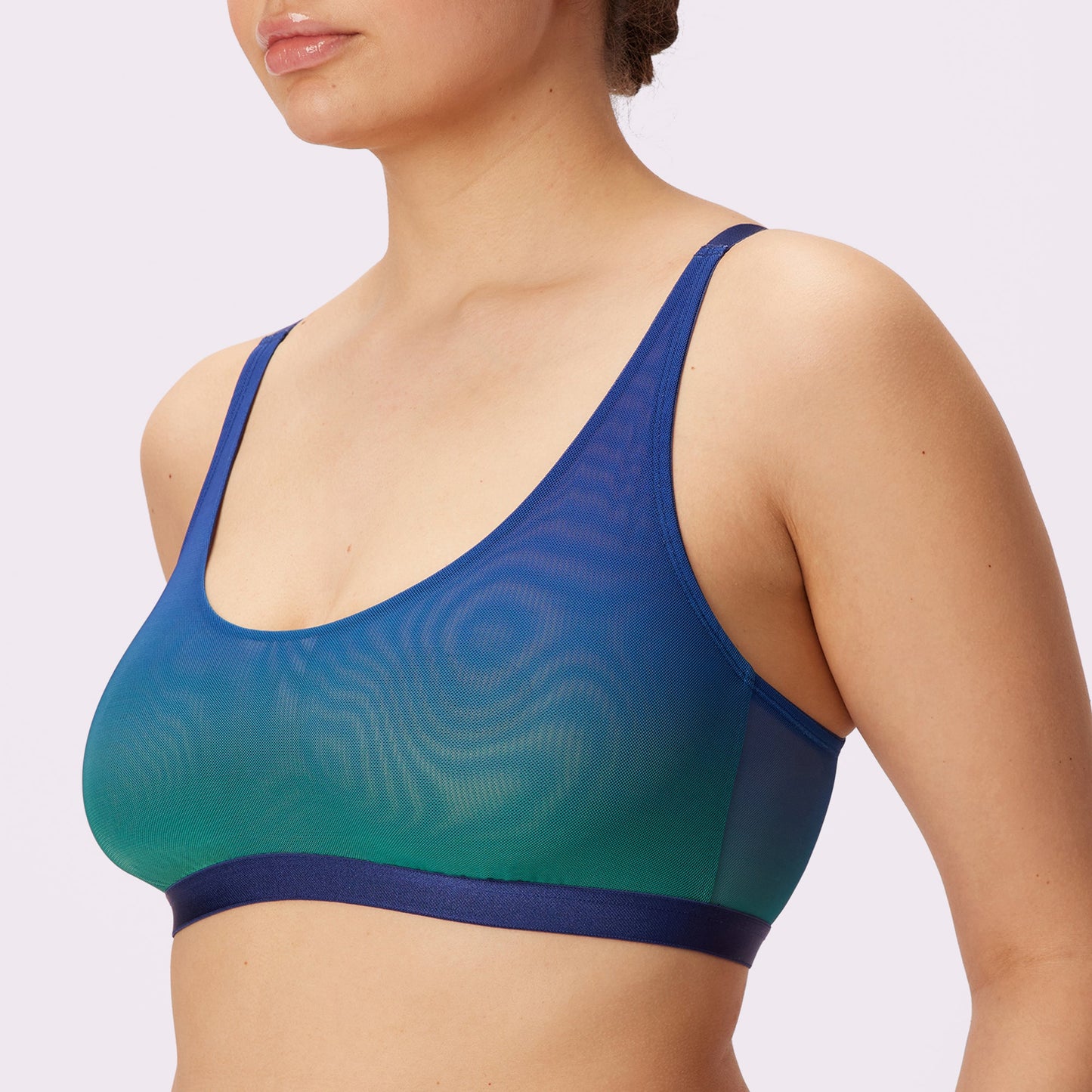 Luxe Mesh Scoop Bralette | Silky Mesh (Eightball)