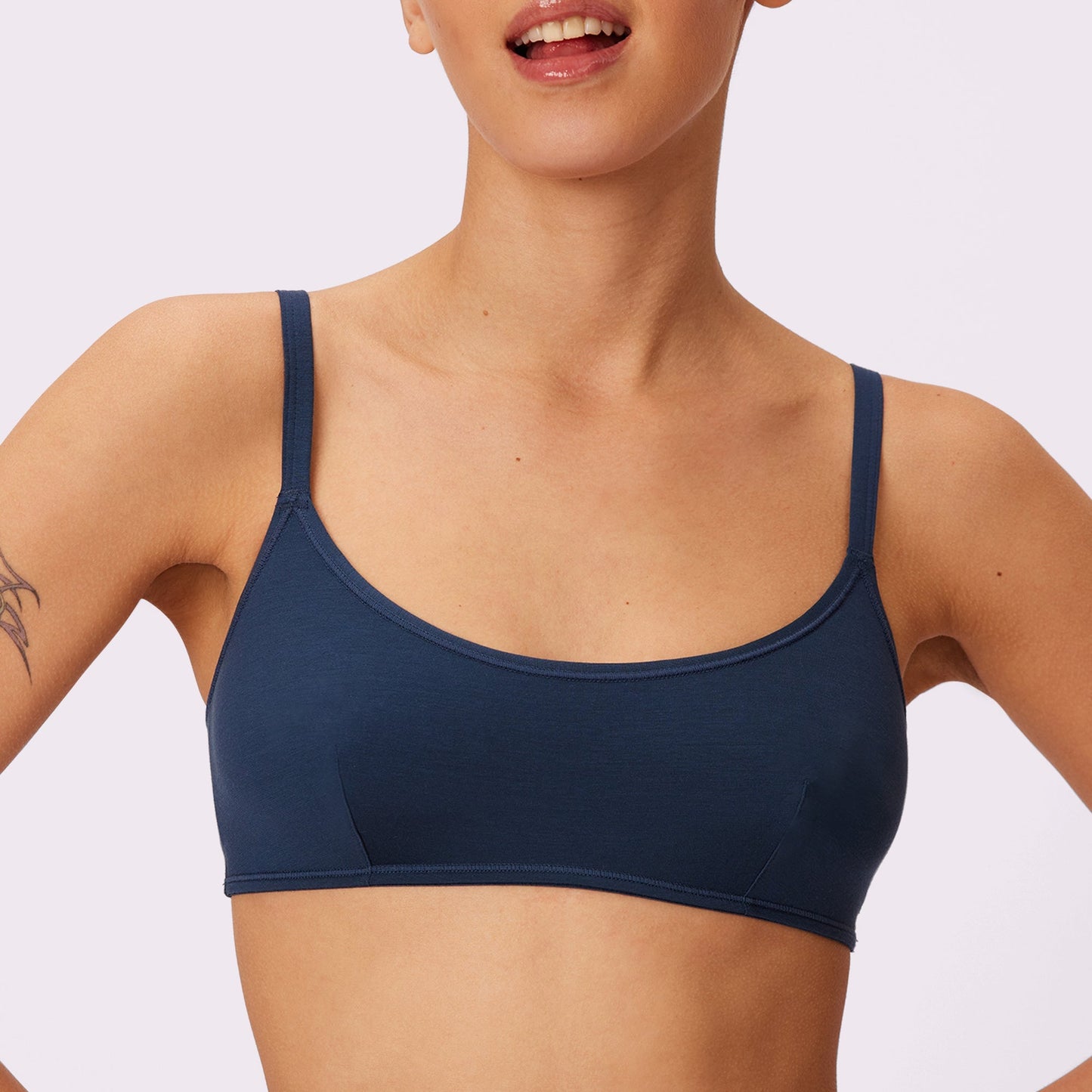 Vintage Soft Scoop Bralette | New:Cotton | Archive (Midnight)