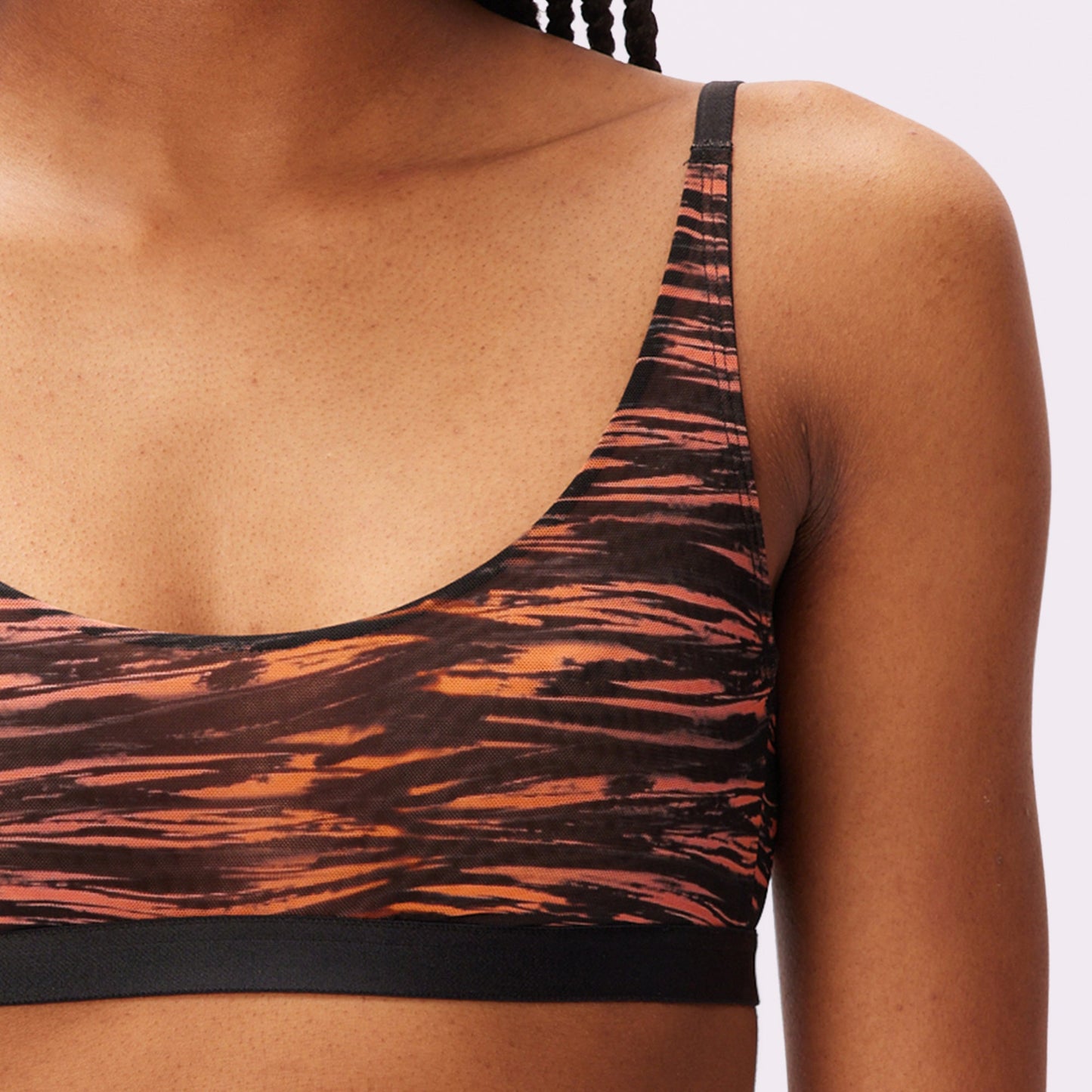 Luxe Mesh Scoop Bralette | Silky Mesh (Eightball)