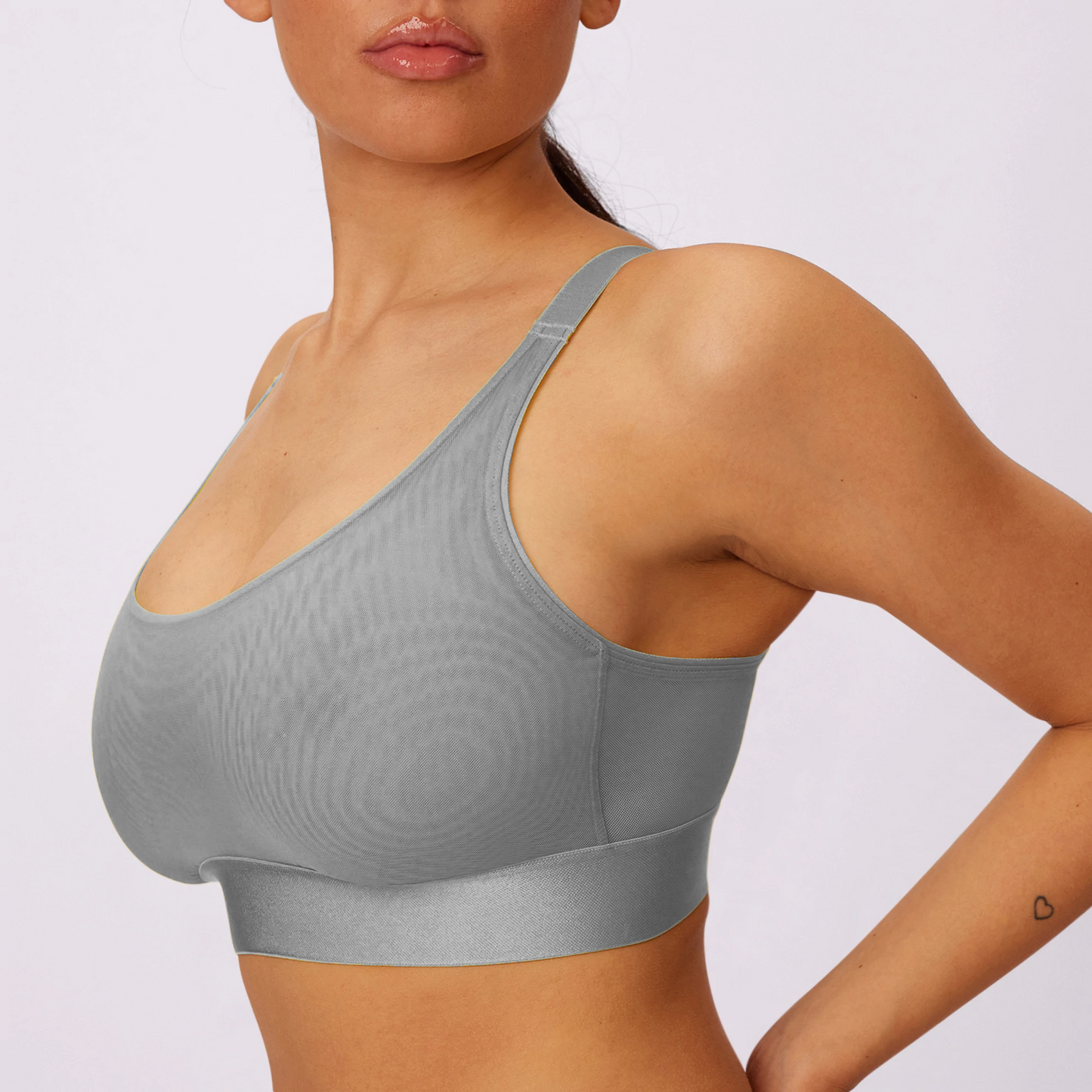 Luxe Mesh Scoop Bralette | Silky Mesh (Eightball)