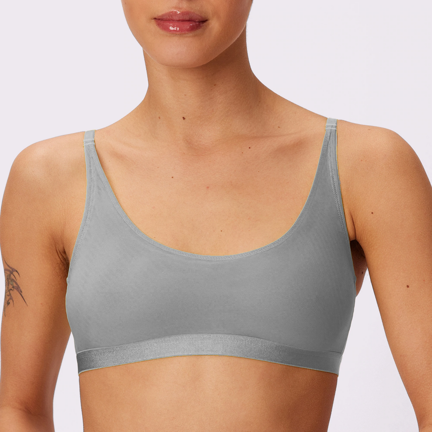 Luxe Mesh Scoop Bralette | Silky Mesh (Eightball)