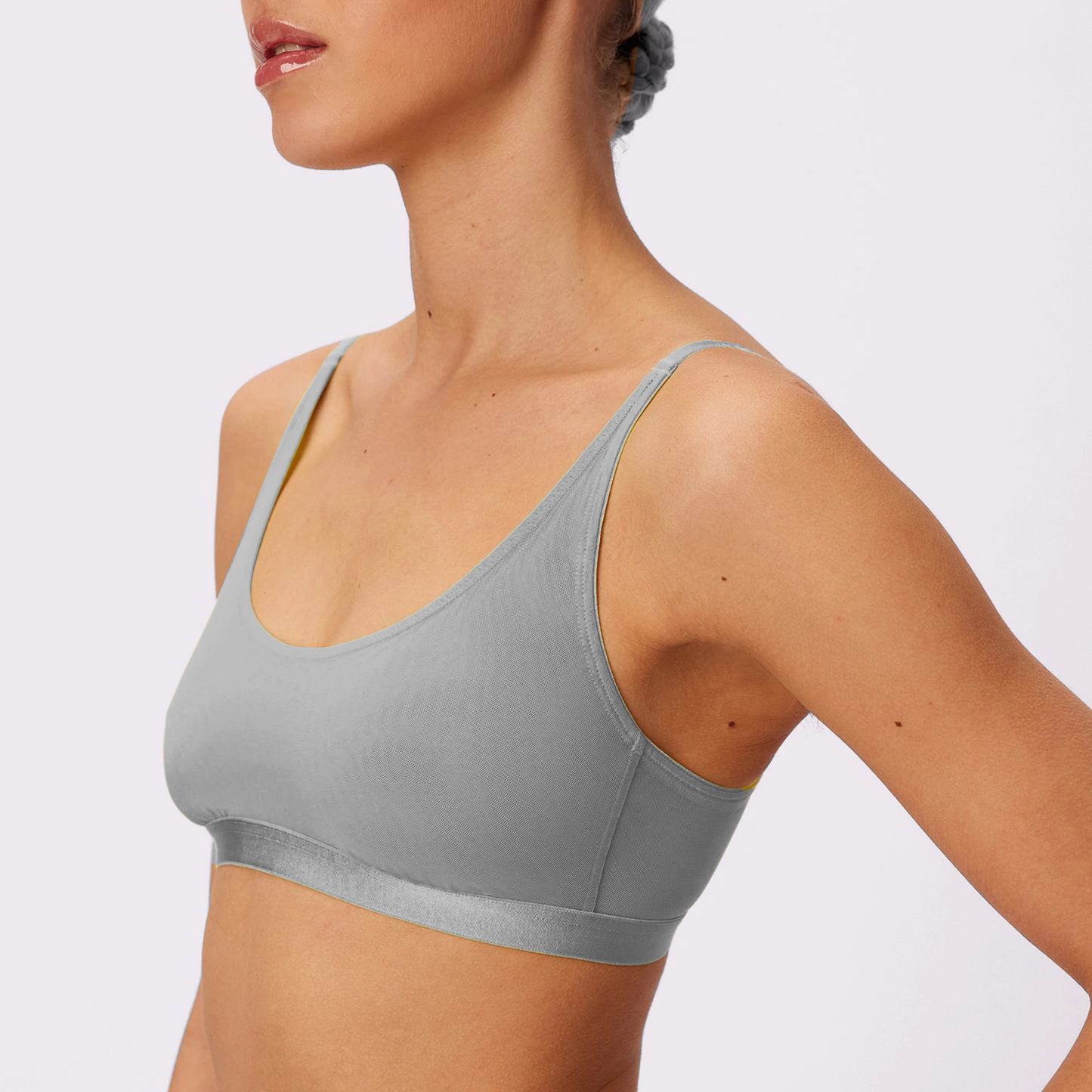 Luxe Mesh Scoop Bralette | Silky Mesh (Eightball)