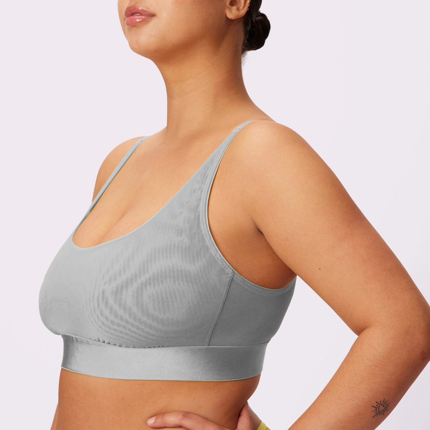 Luxe Mesh Scoop Bralette | Silky Mesh (Eightball)
