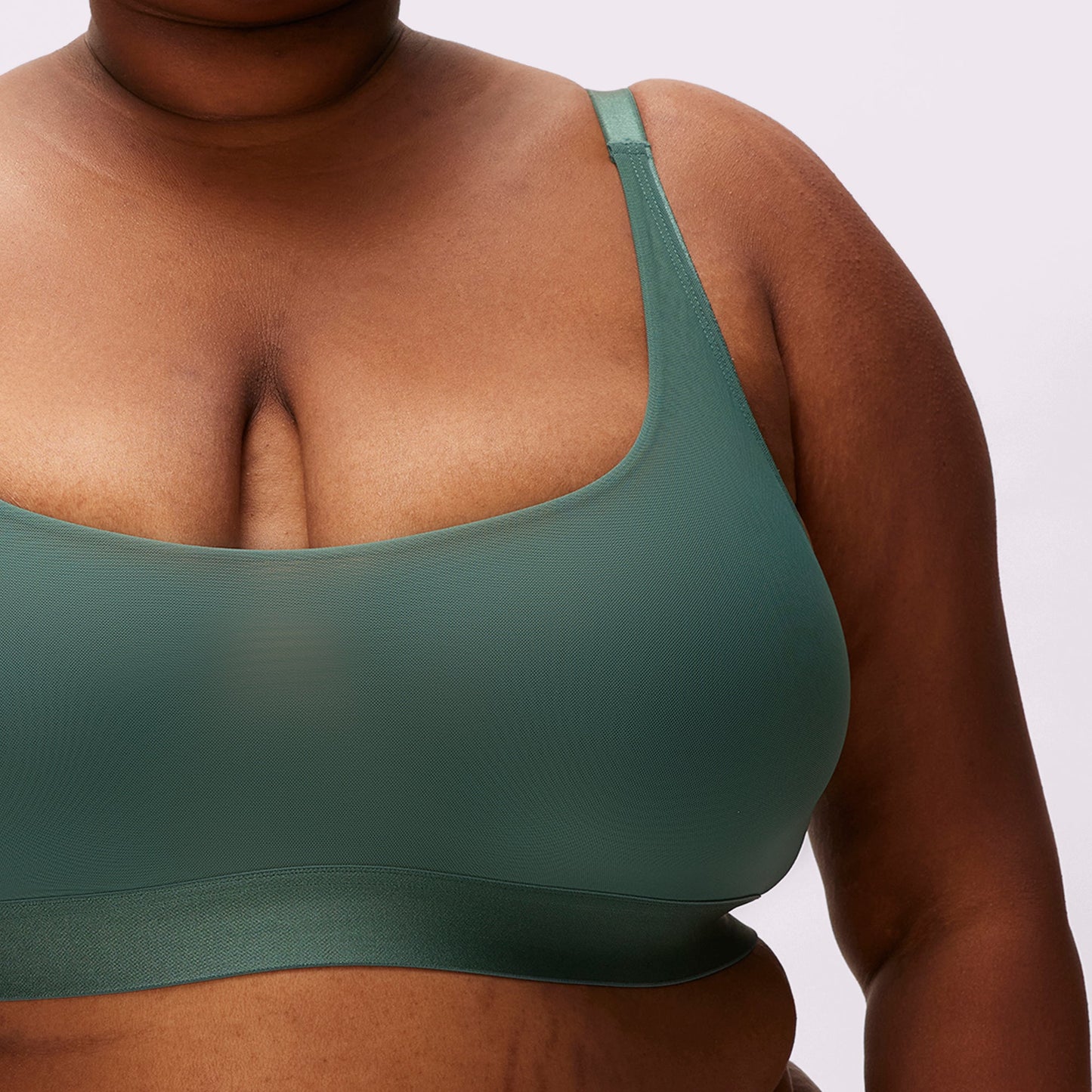 Luxe Mesh Scoop Bralette | Silky Mesh (Eightball)