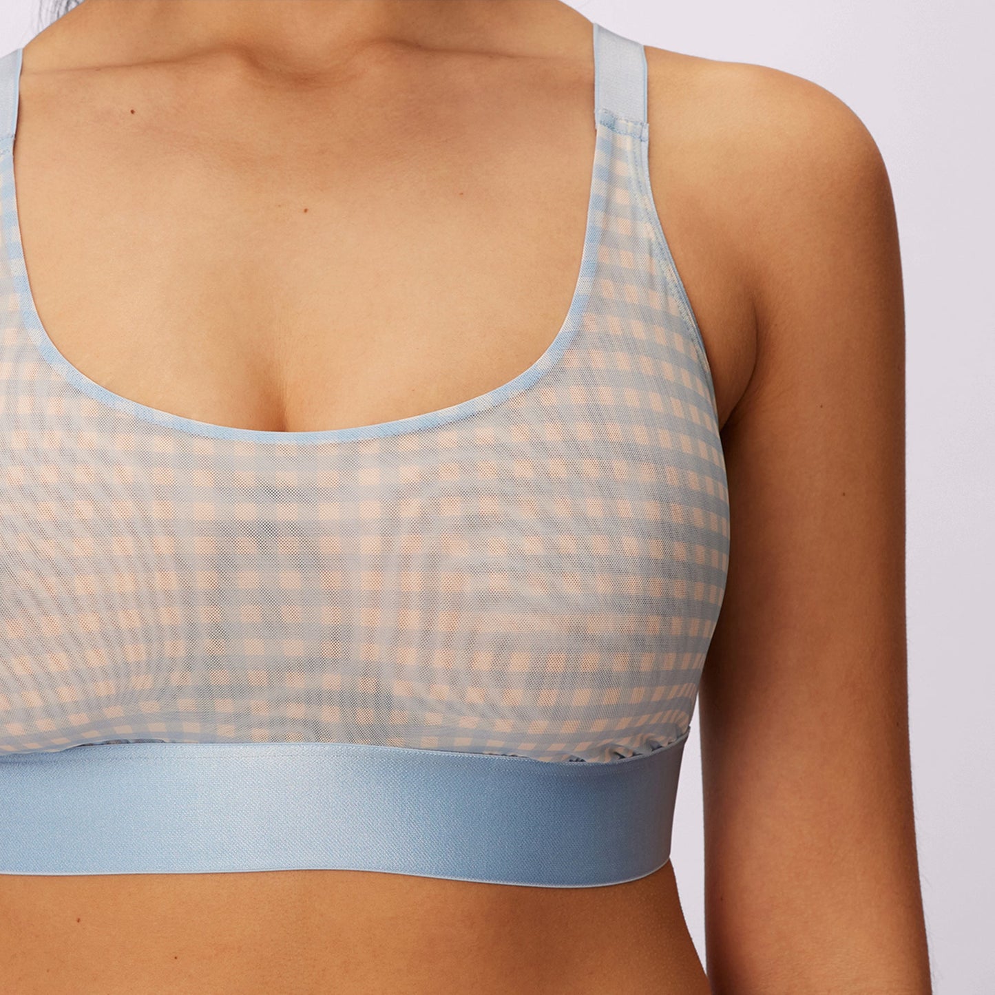 Luxe Mesh Scoop Bralette | Silky Mesh (Eightball)