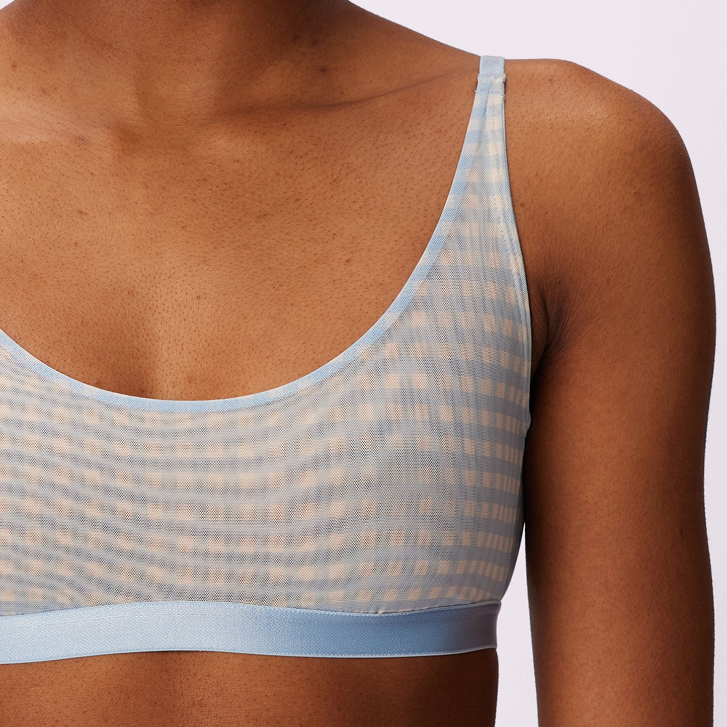 Luxe Mesh Scoop Bralette | Silky Mesh (Eightball)