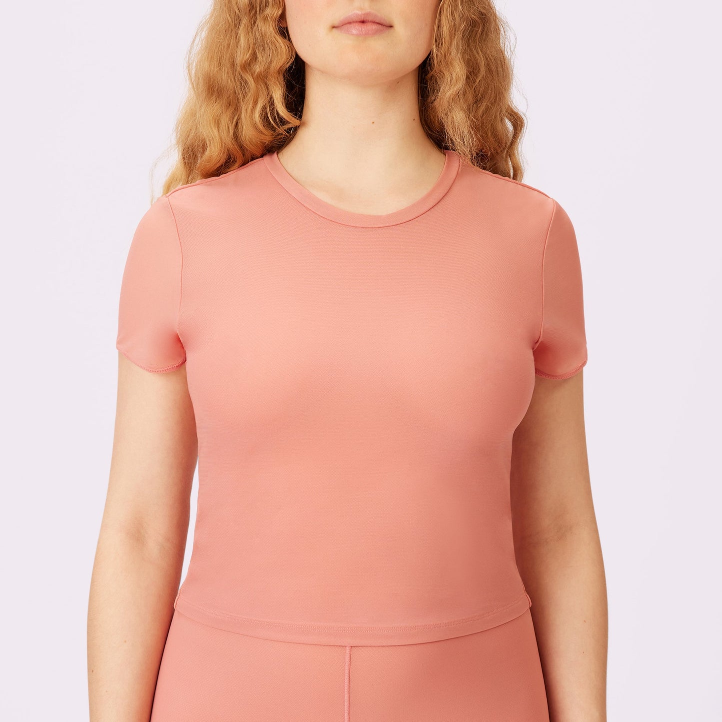 Day to Night Crop Tee | Silky Mesh | Archive ( Pink Canyon)