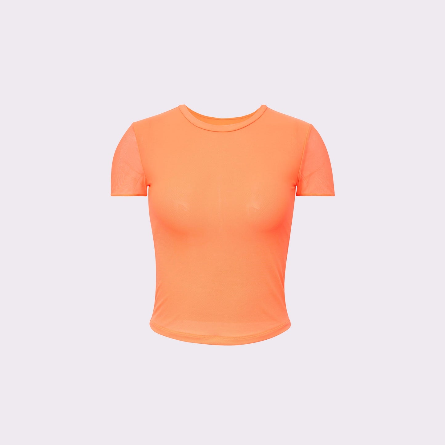 Day to Night Crop Tee | Silky Mesh | Archive ( Hot Lava)