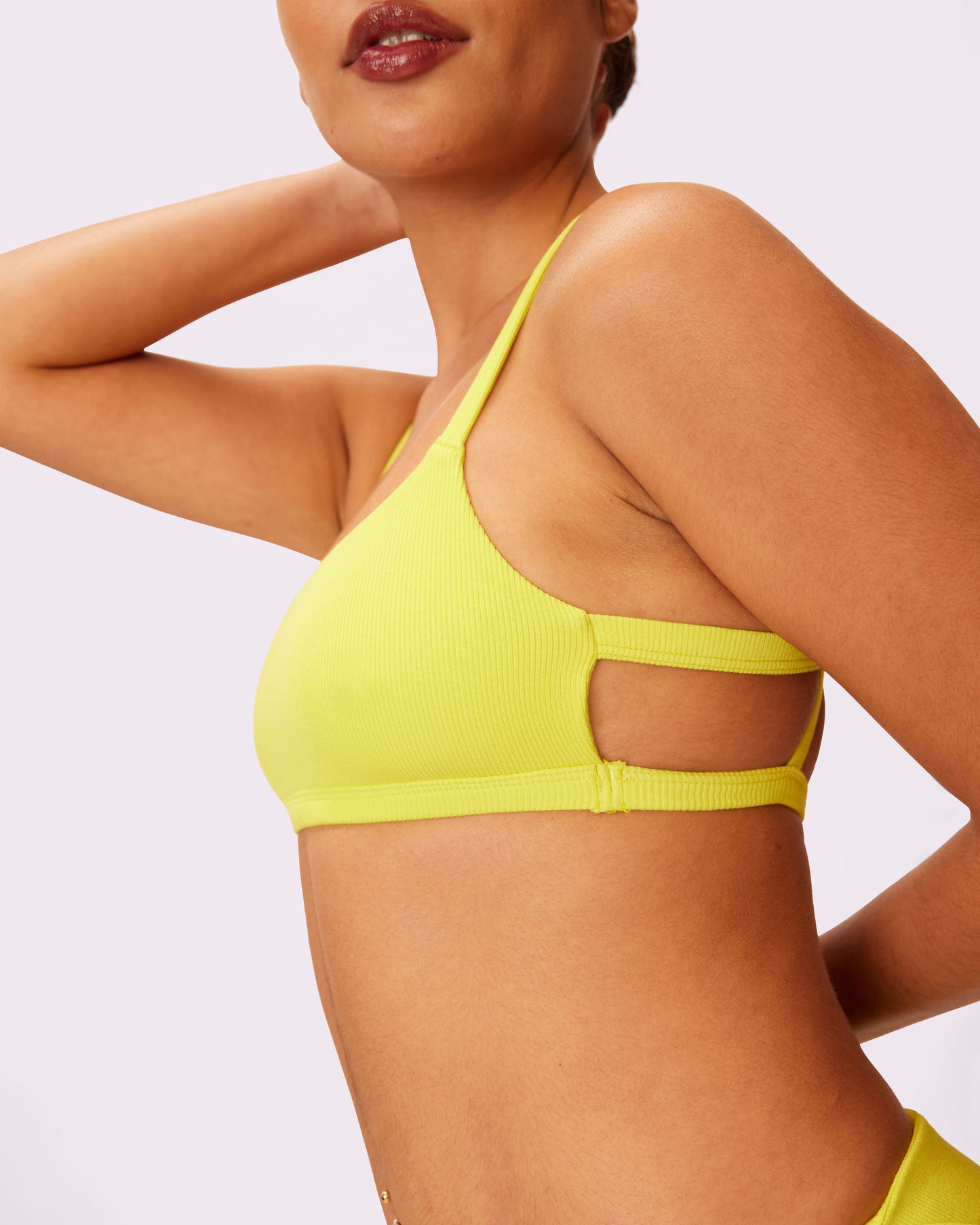 Square Scoop Bralette | Lush Rib | Archive (Margarita)