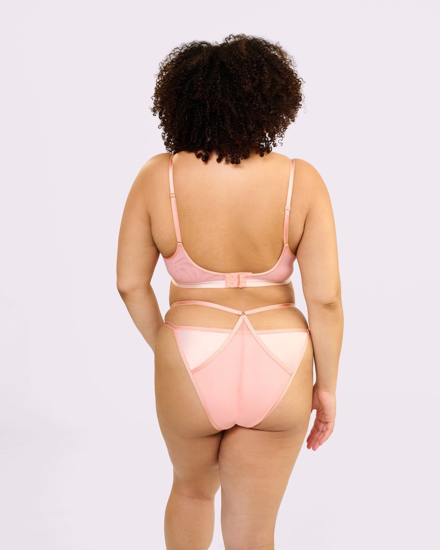 Super Strappy Cheeky | Glow Satin (Pink Sands)