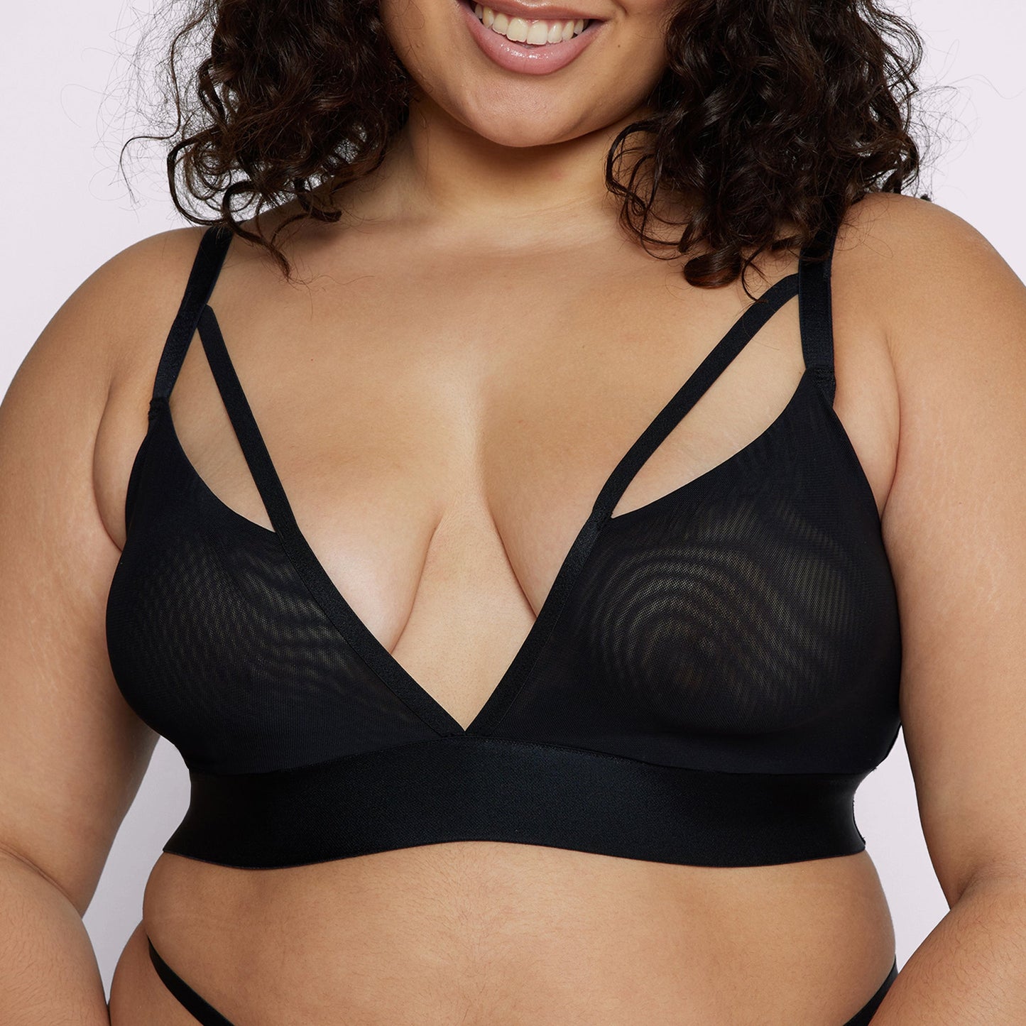 Strappy Triangle Bralette | Silky Mesh | Archive (Eightball)