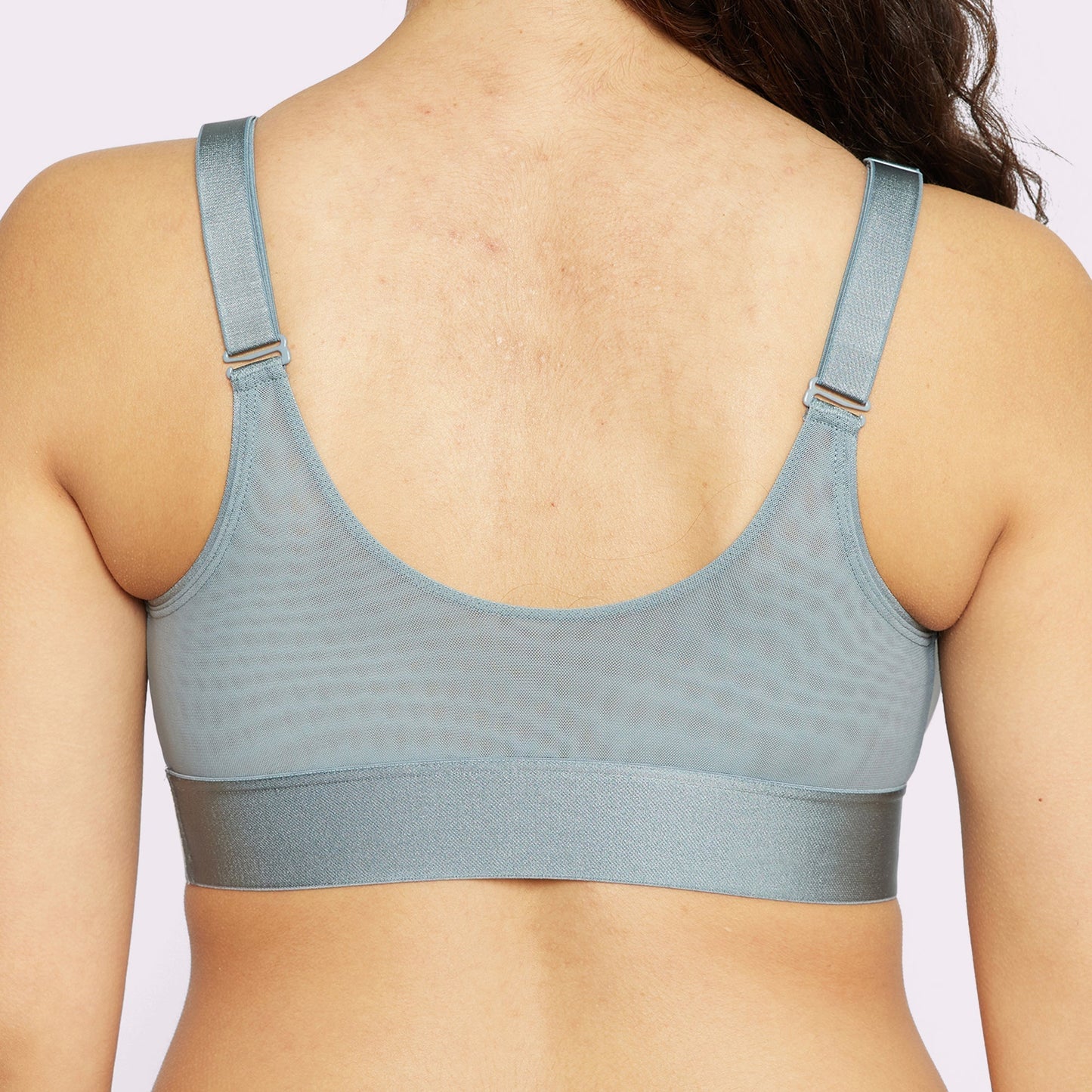 Strappy Triangle Bralette | Silky Mesh | Archive (Stormy)