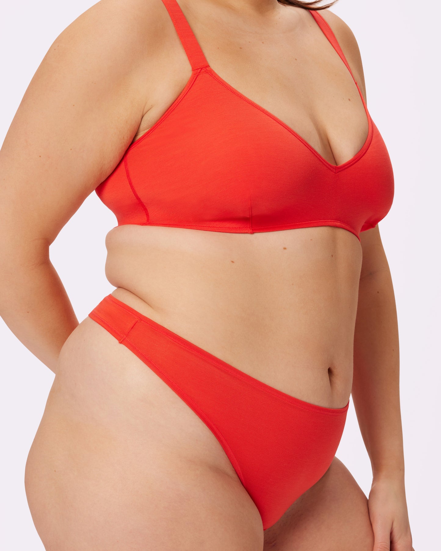Vintage Soft Triangle Bralette | New:Cotton | Archive (Strawberry)