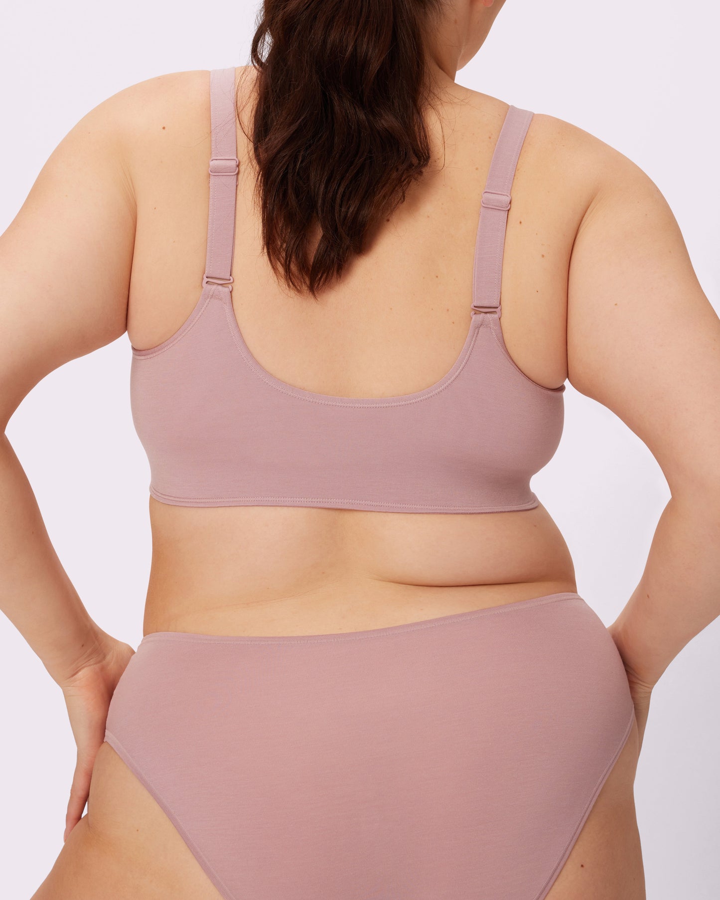 Vintage Soft Scoop Bralette | New:Cotton (Dusty Rose)