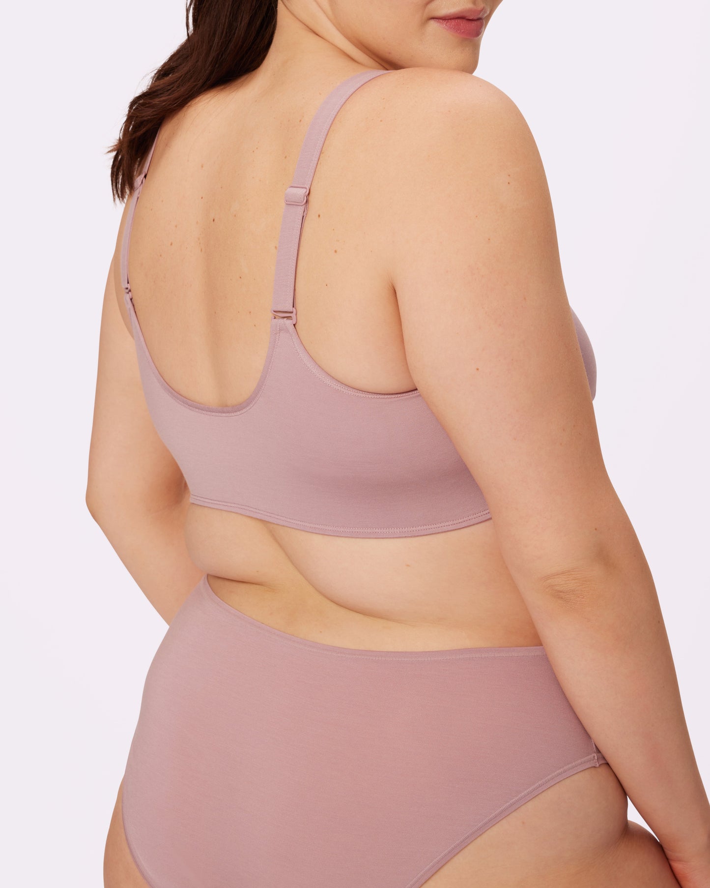 Vintage Soft Scoop Bralette | New:Cotton (Dusty Rose)