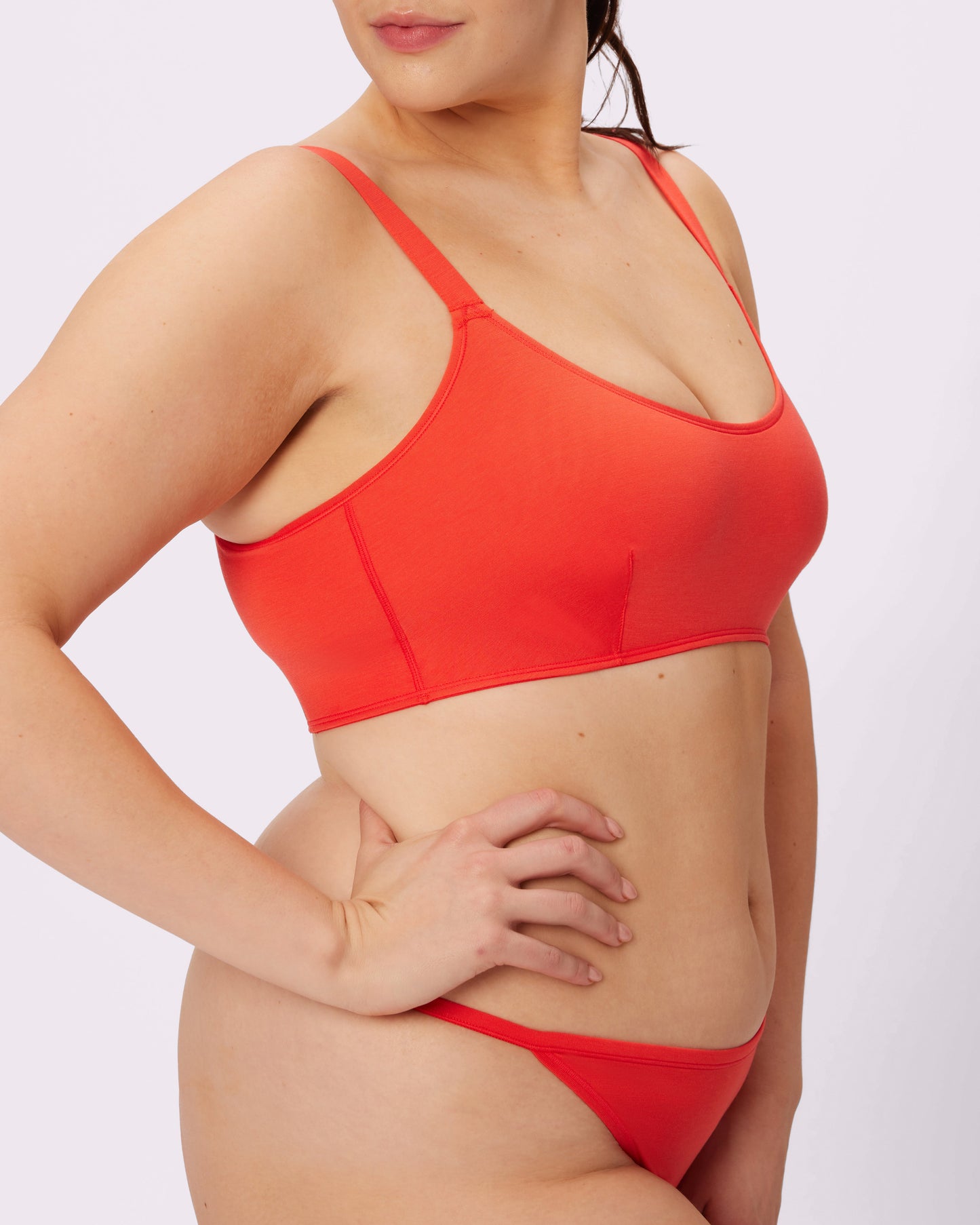 Vintage Soft Scoop Bralette | New:Cotton | Archive (Strawberry)