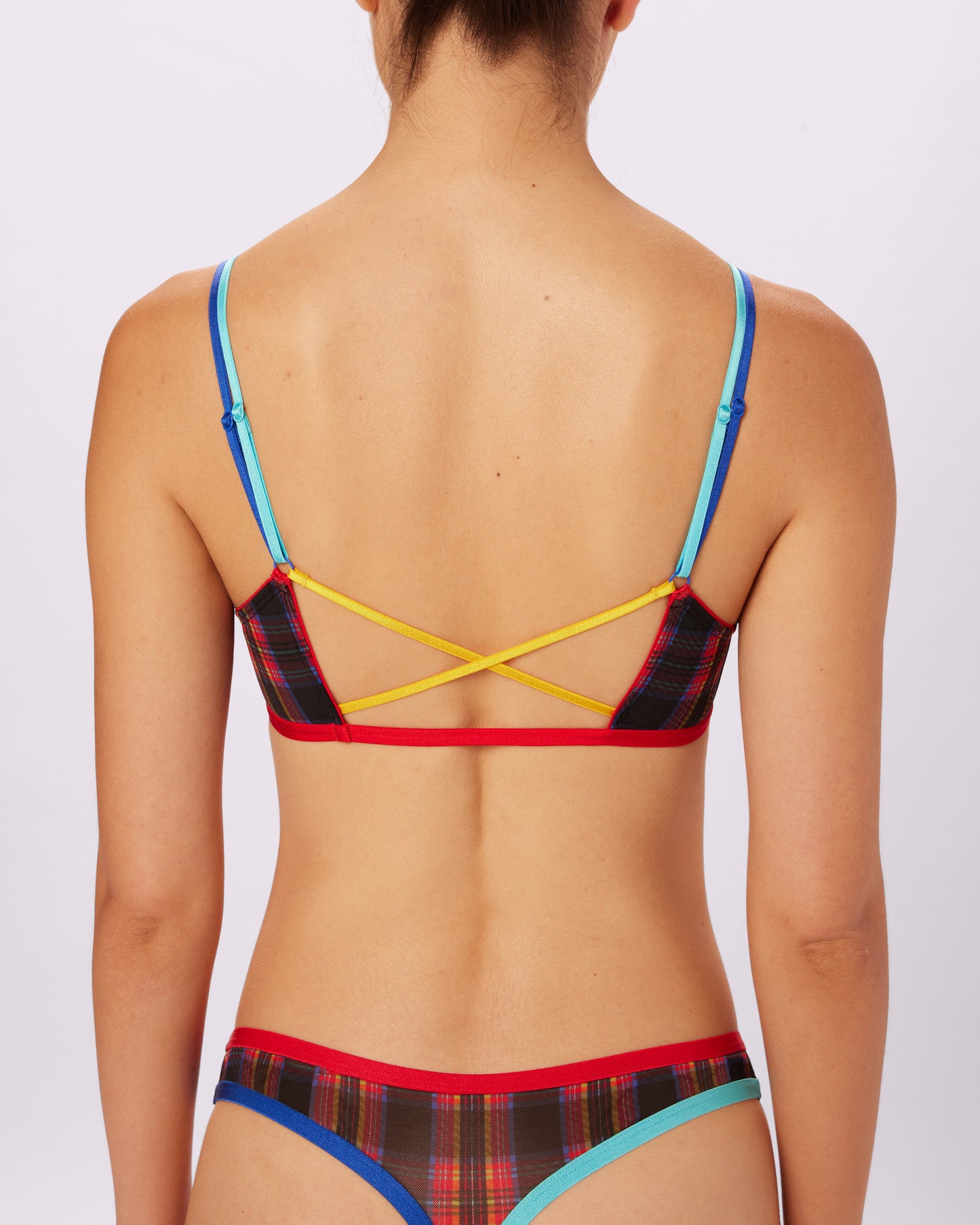 Betsey Johnson Cross-Back Triangle Bralette | Silky Mesh (Betsey)