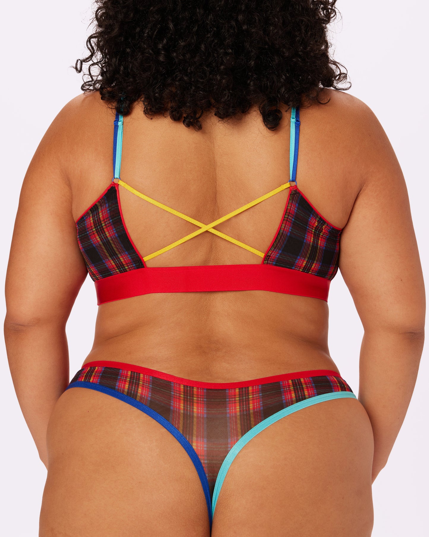 Betsey Johnson Cross-Back Triangle Bralette | Silky Mesh (Betsey)