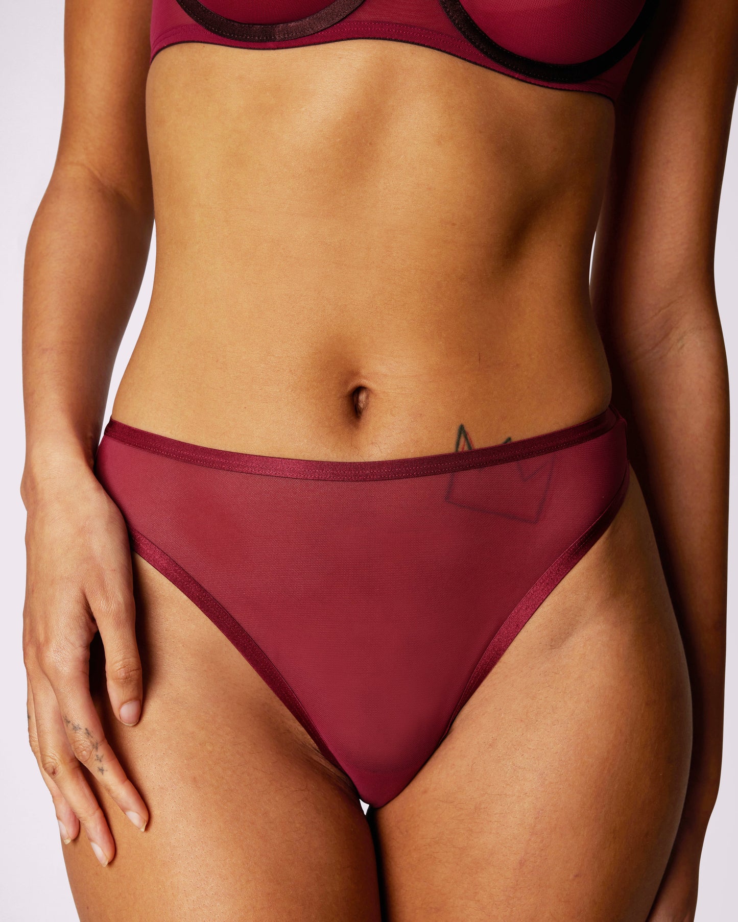 High Cut Thong | Silky Mesh (Twilight)