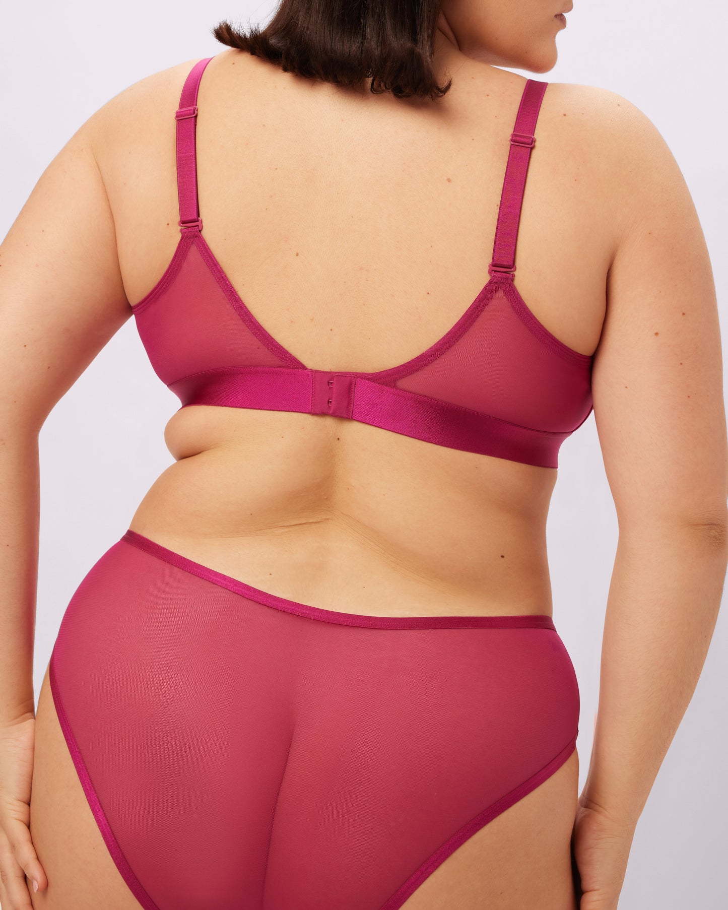 Triangle Bralette | Silky Mesh | Archive (Maraschino)