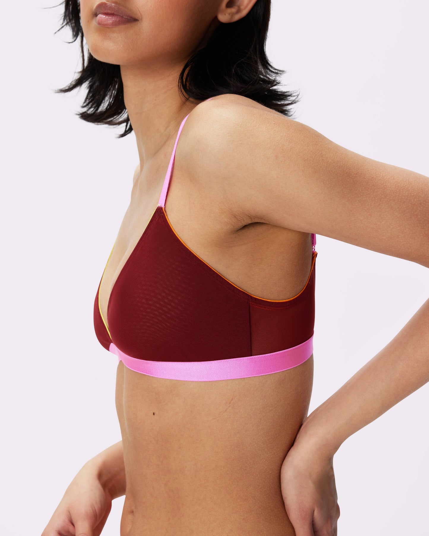 Triangle Bralette | Silky Mesh (Shockwave)