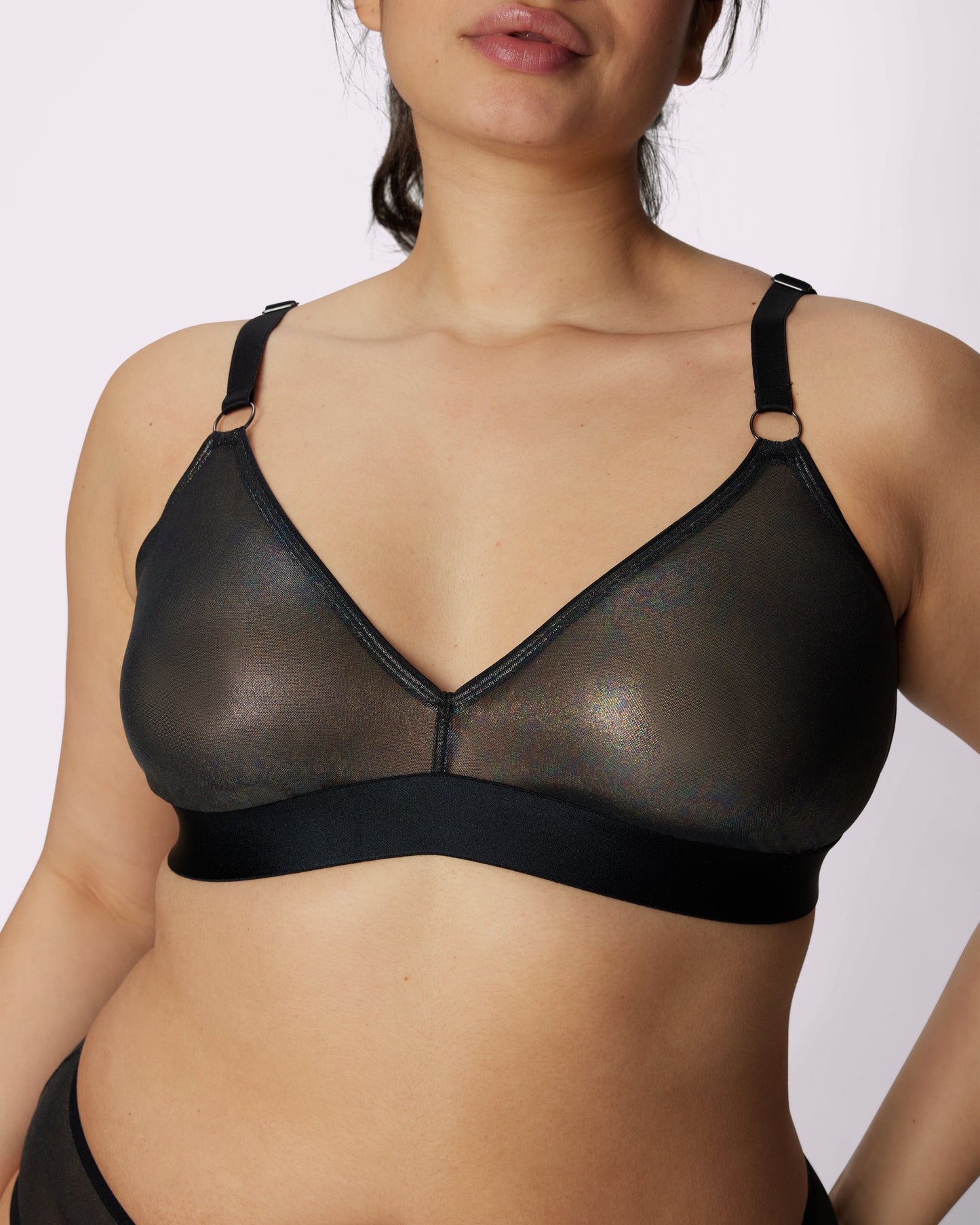Triangle Bralette Hardware | Silky Mesh | Archive (Glitterbomb)