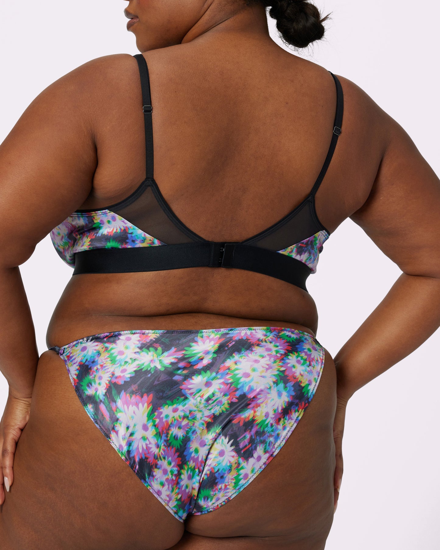 Sheer Radiance Triangle Bralette | Glow Satin (Technobloom)