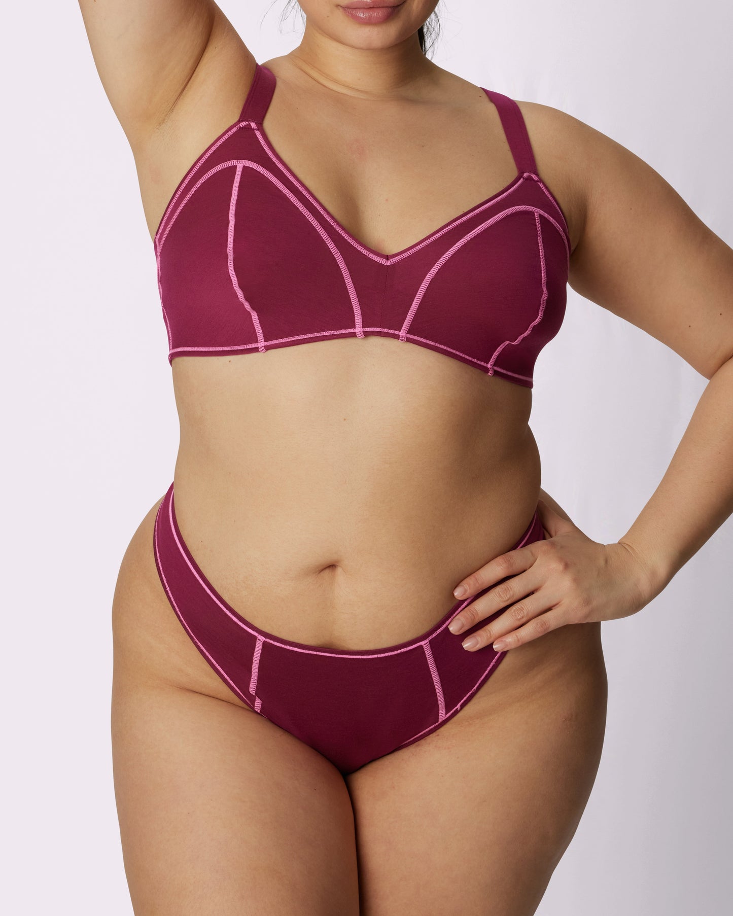 Vintage Soft Triangle Bralette | New:Cotton | Archive (Lambrusco Pop)