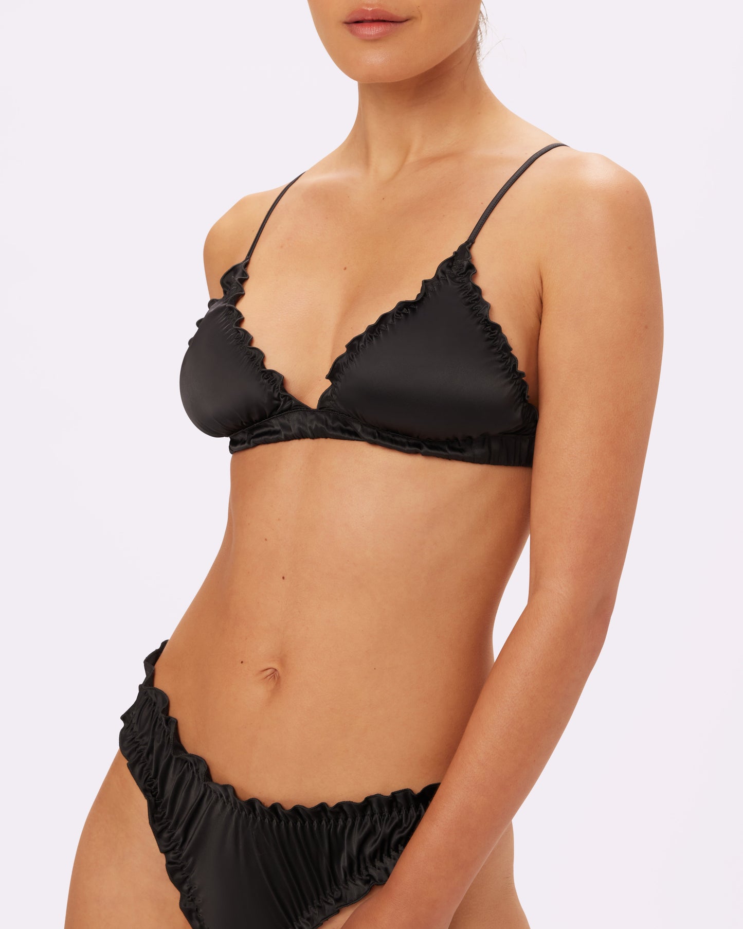 Radiant Flutter Triangle Bralette | Glow Satin (Eightball)