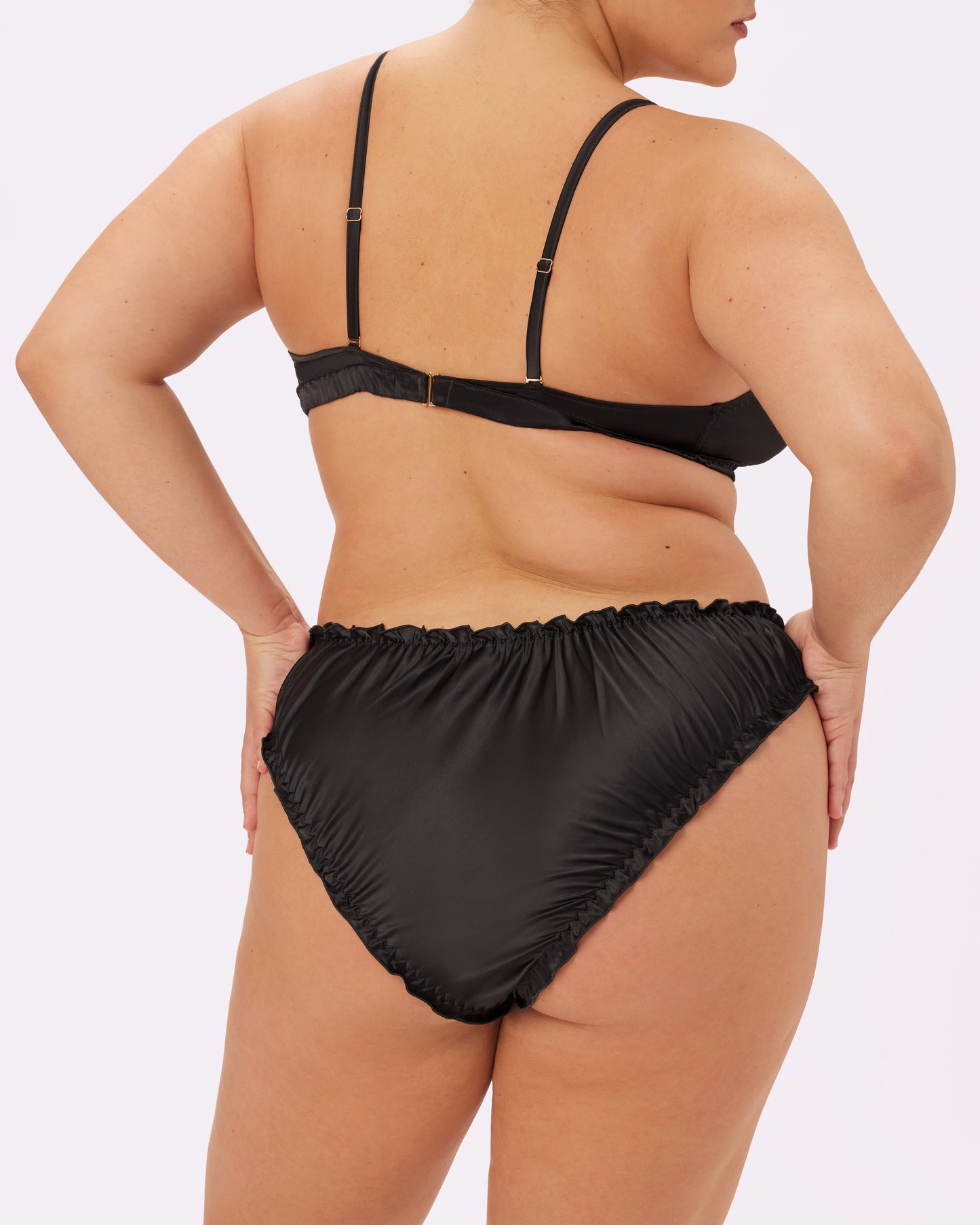 Radiant Flutter Triangle Bralette | Glow Satin (Eightball)