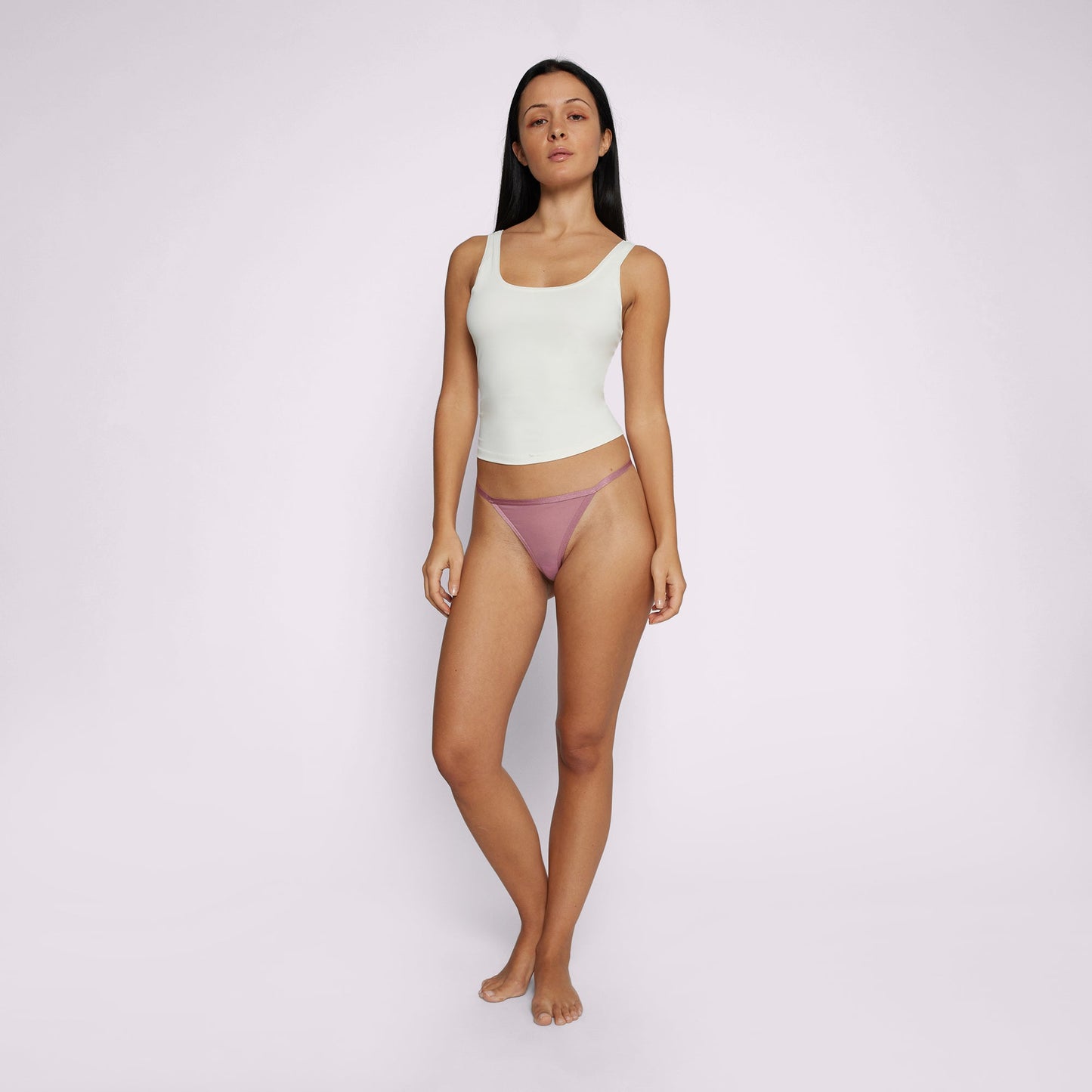 G-String Thong | Silky Mesh | Archive (Rose Petal)