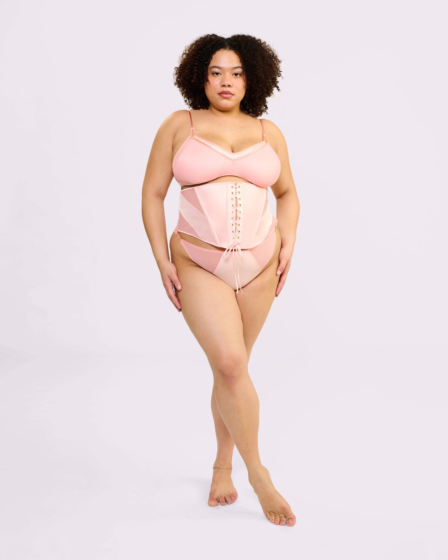 Luxe Sculpt Underbust Corset | Glow Satin (Pink Sands)