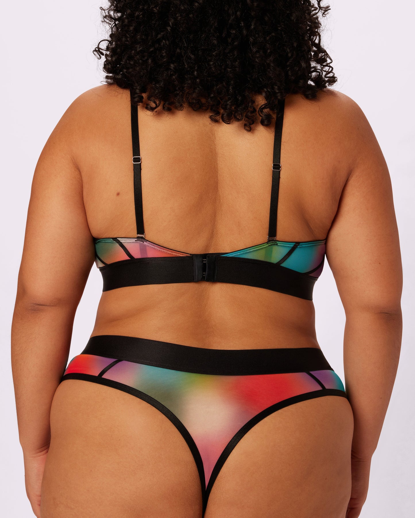 Sheer Sculpt Pop Cutout Triangle Bralette | Silky Mesh | Archive (Supernova)