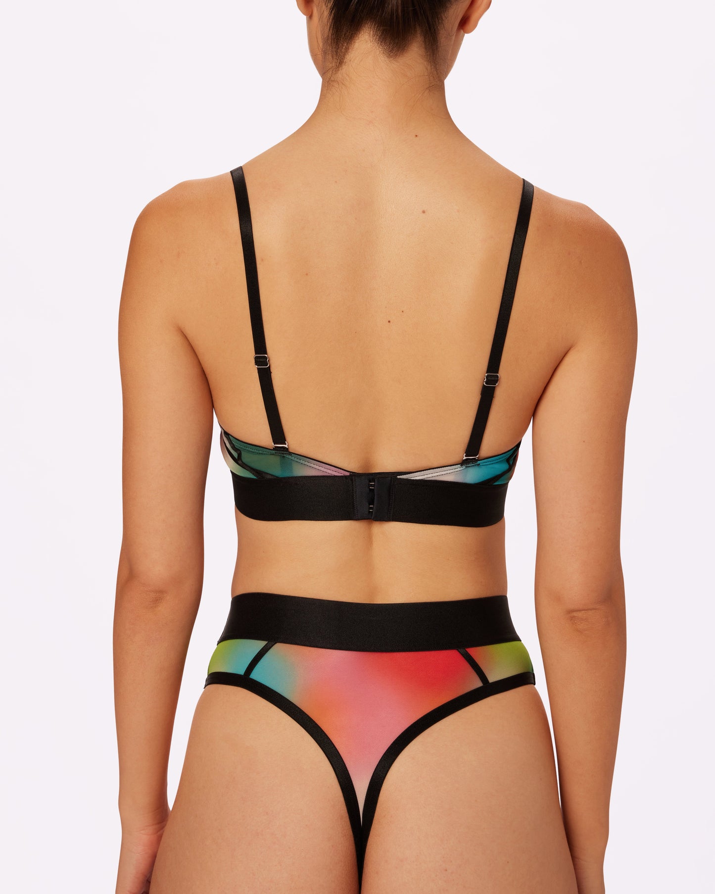 Sheer Sculpt Pop Cutout Triangle Bralette | Silky Mesh | Archive (Supernova)