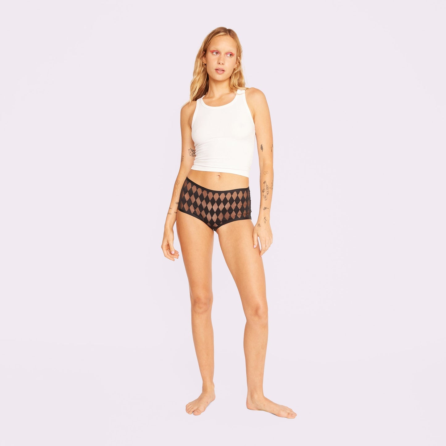 High Rise Boyshort | Silky Mesh (IMAGERY 💎🌐)