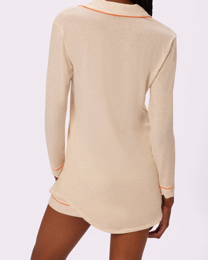Cloud Longsleeve Button Up | SuperSoft (Creamsicle)