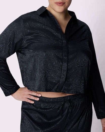 Dream Longsleeve Button Up | Luxe Satin  | Archive (Eightball Logo)