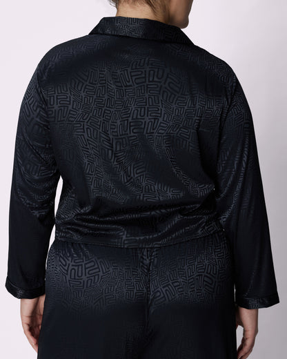 Dream Longsleeve Button Up | Luxe Satin  | Archive (Eightball Logo)