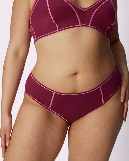 Vintage High Rise Brief | New:Cotton (Lambrusco Pop)