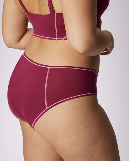 Vintage High Rise Brief | New:Cotton (Lambrusco Pop)
