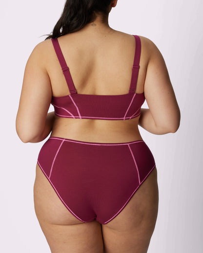 Vintage High Rise Brief | New:Cotton (Lambrusco Pop)