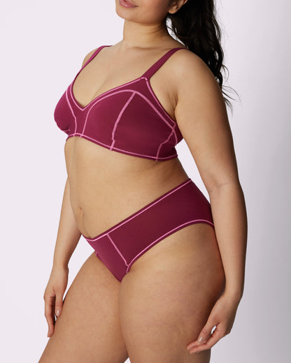 Vintage High Rise Brief | New:Cotton (Lambrusco Pop)
