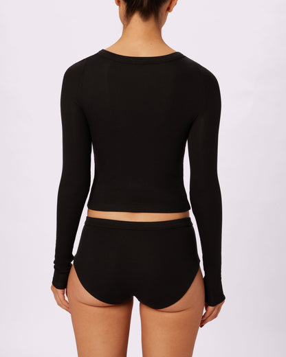 Perfect Rib Long Sleeve Henley | Lush Rib (Eightball)