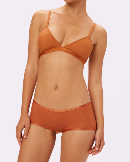 High Rise Boyshort | Silky Mesh | Archive (Butterscotch)