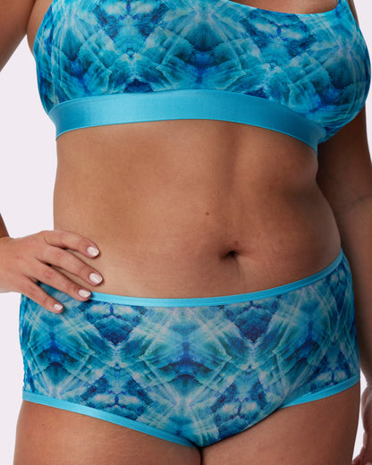 High Rise Boyshort | Silky Mesh (Kaleidoscope)