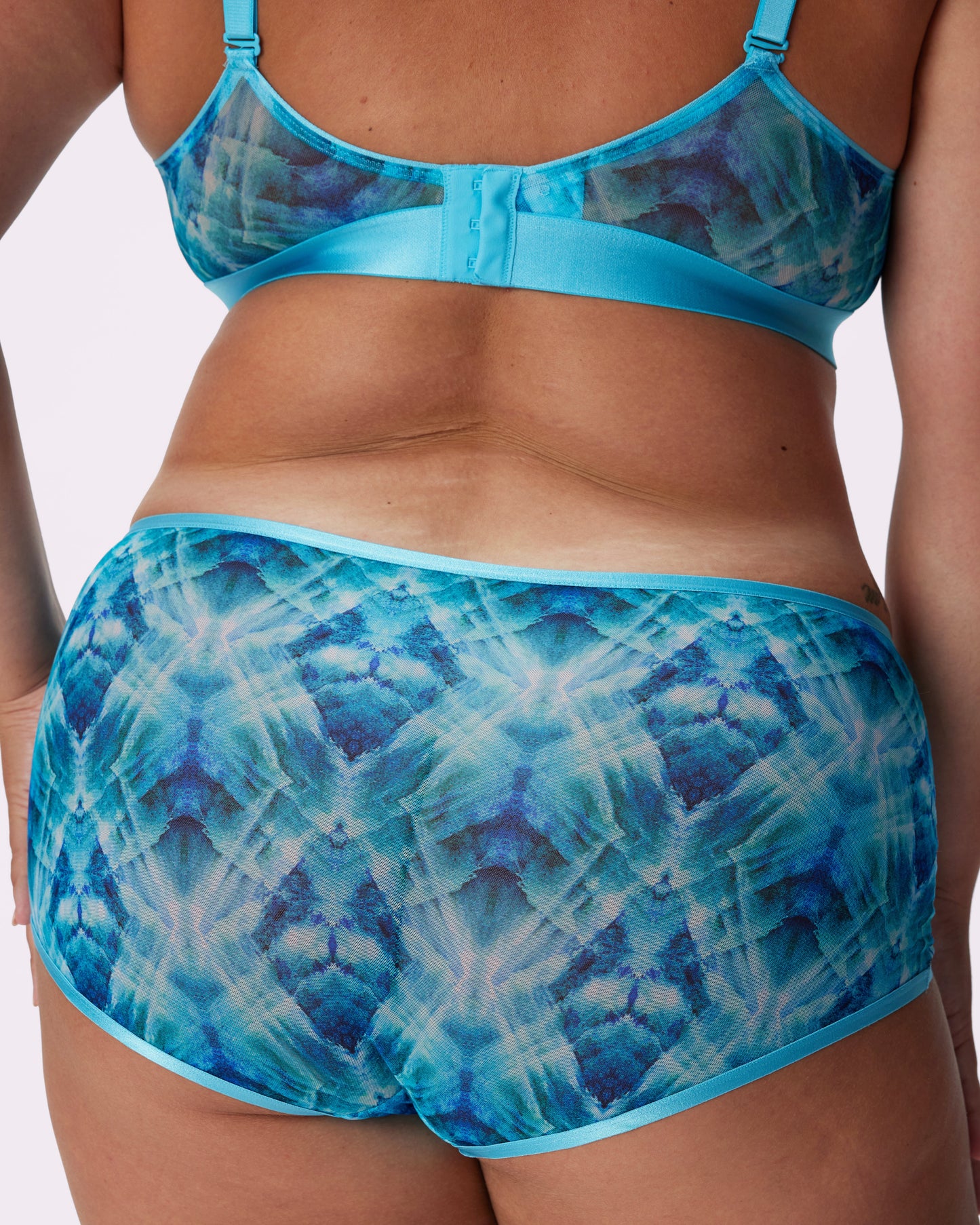 High Rise Boyshort | Silky Mesh (Kaleidoscope)